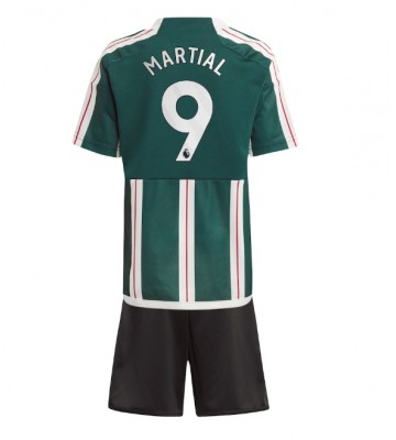 Maillot de foot Manchester United Anthony Martial #9 Extérieur enfant 2023-24 Manches Courte (+ pantalon court)